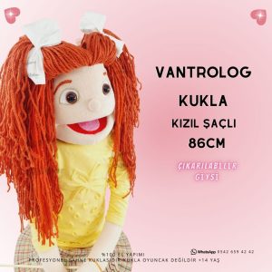 Vantrolog Kukla RANA02 -Kızıl saçlı-86cm